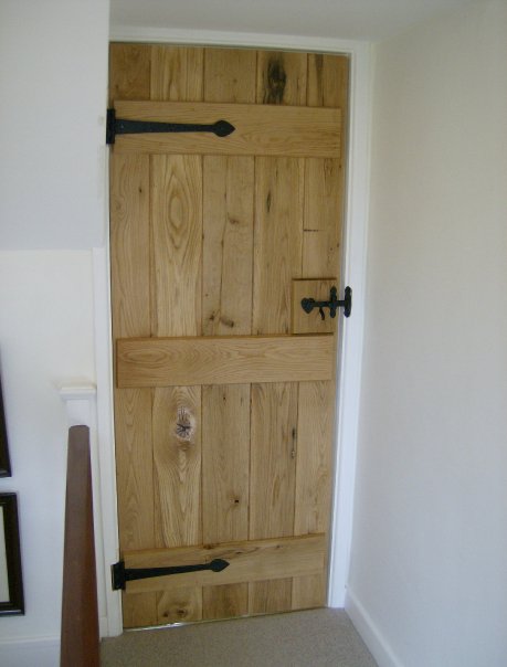 Oak door.