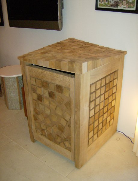 Stereo cabinet.